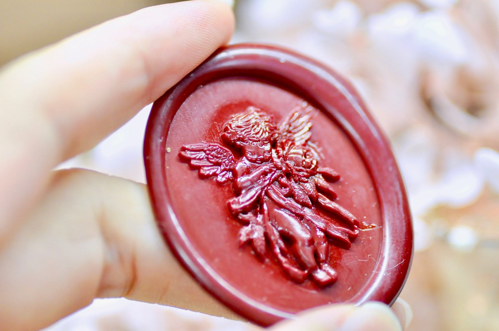 Collector's Edition Wax Seal Stamp | Cherub & Rose | Tender Guardian