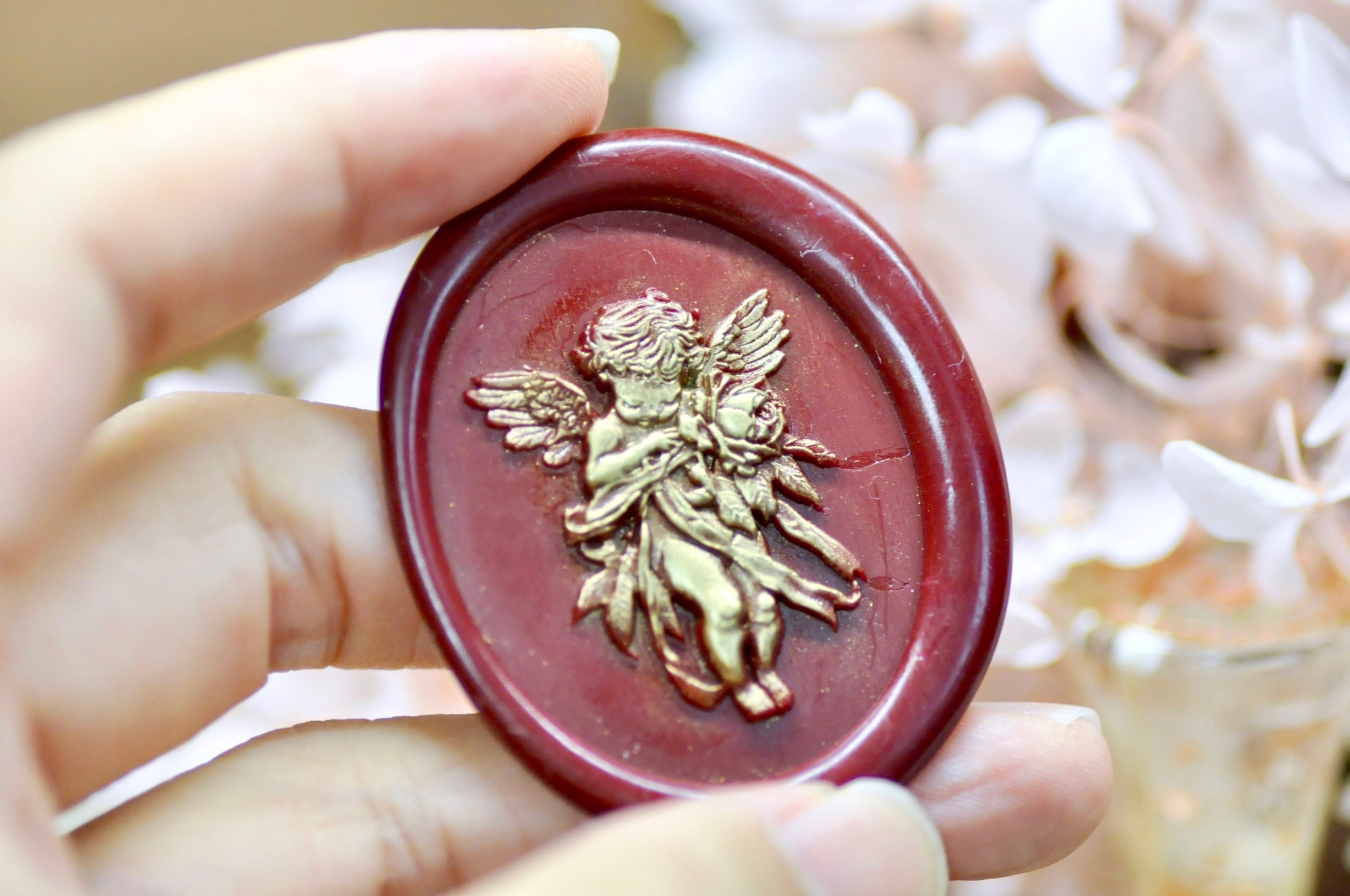 Collector's Edition Wax Seal Stamp | Cherub & Rose | Tender Guardian
