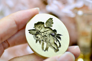 Collector's Edition Wax Seal Stamp | Cherub & Rose | Tender Guardian