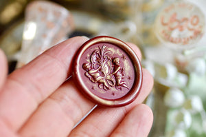 Cherubs & Feather 3D Emboss Wax Seal Stamp