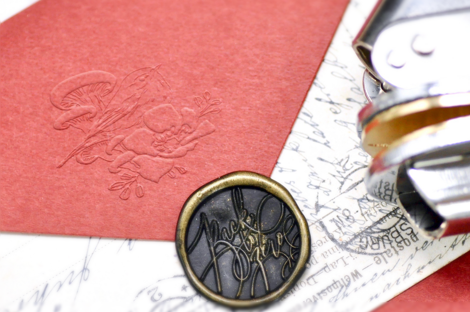 Chiffchaff & Flower Embosser - Backtozero B20 - Bird, Botanical, Embosser, floral, Flower, mushroom, Nature, newarrivals