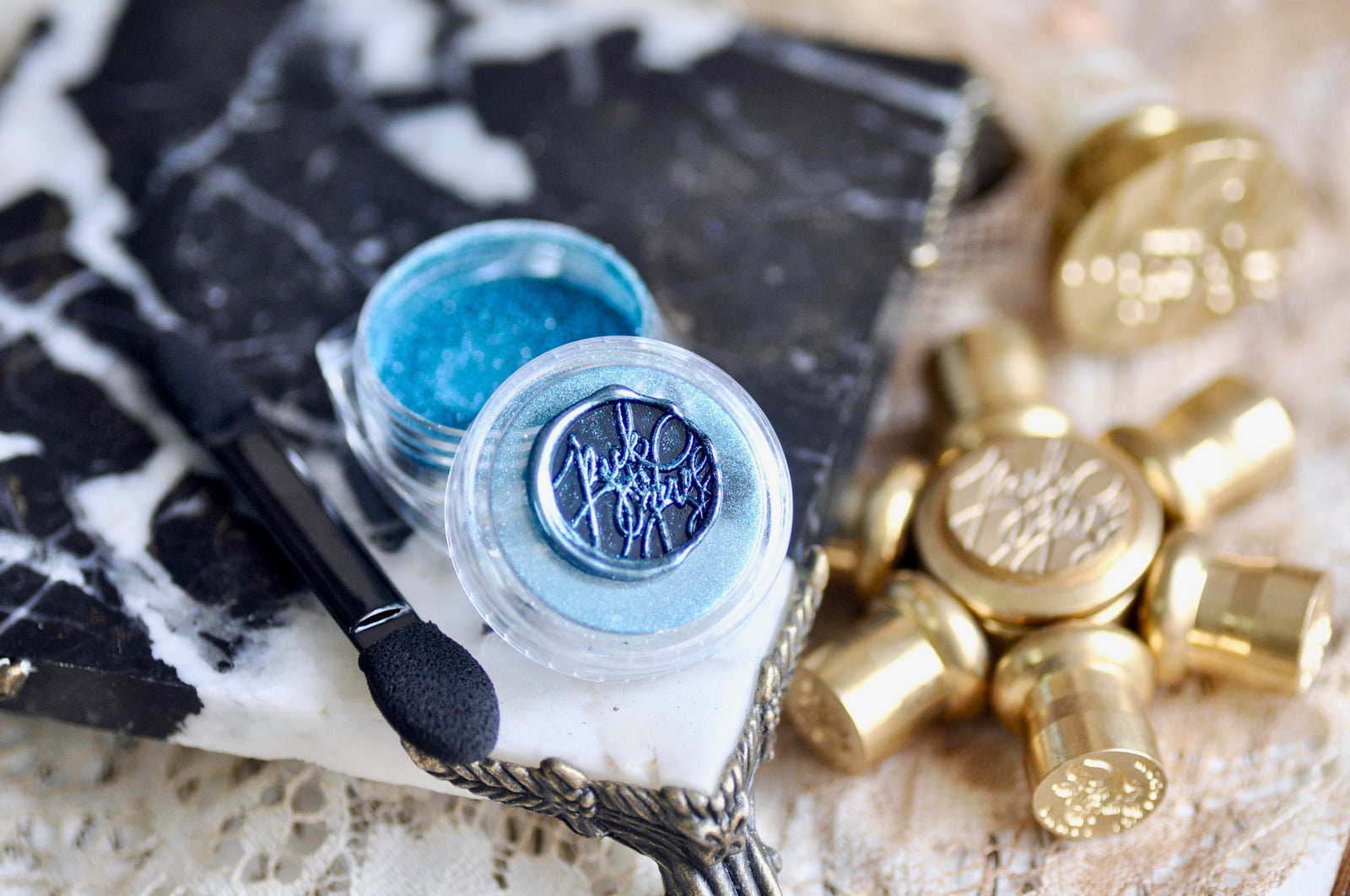 Chrome Metallic Highlight Powder for Wax Seal | Leisure Blue