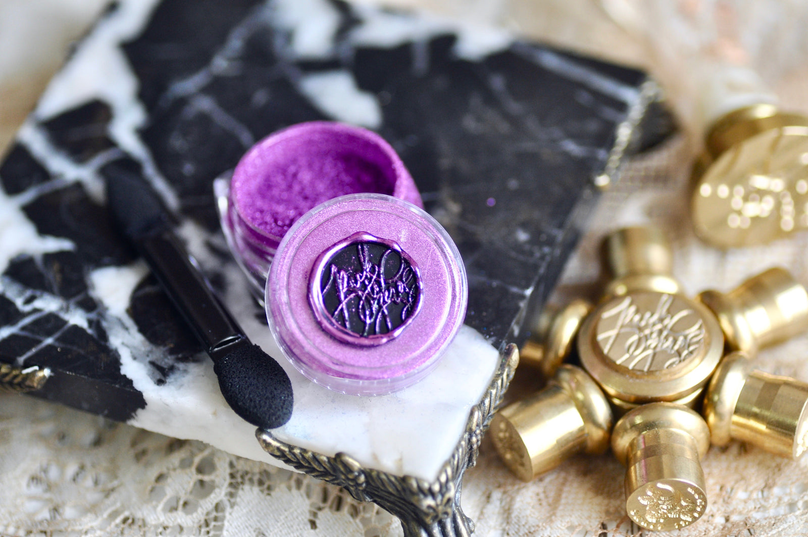 Chrome Metallic Highlight Powder for Wax Seal | Magenta