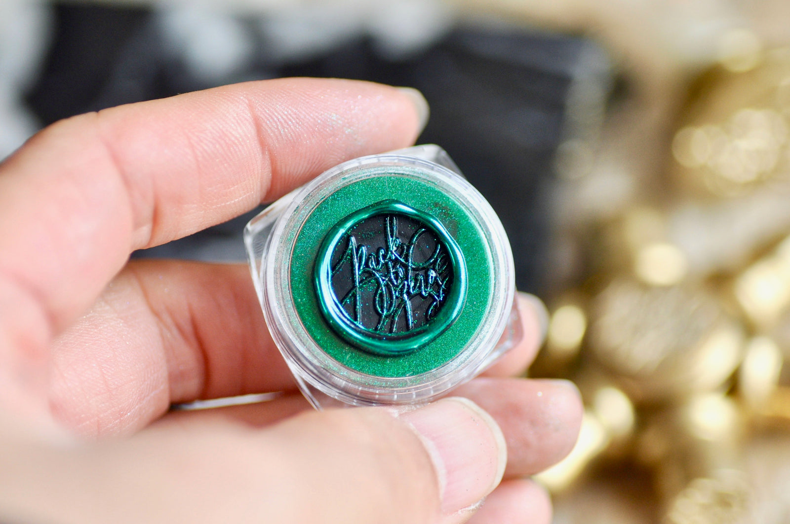 Chrome Metallic Highlight Powder for Wax Seal | Pine Green