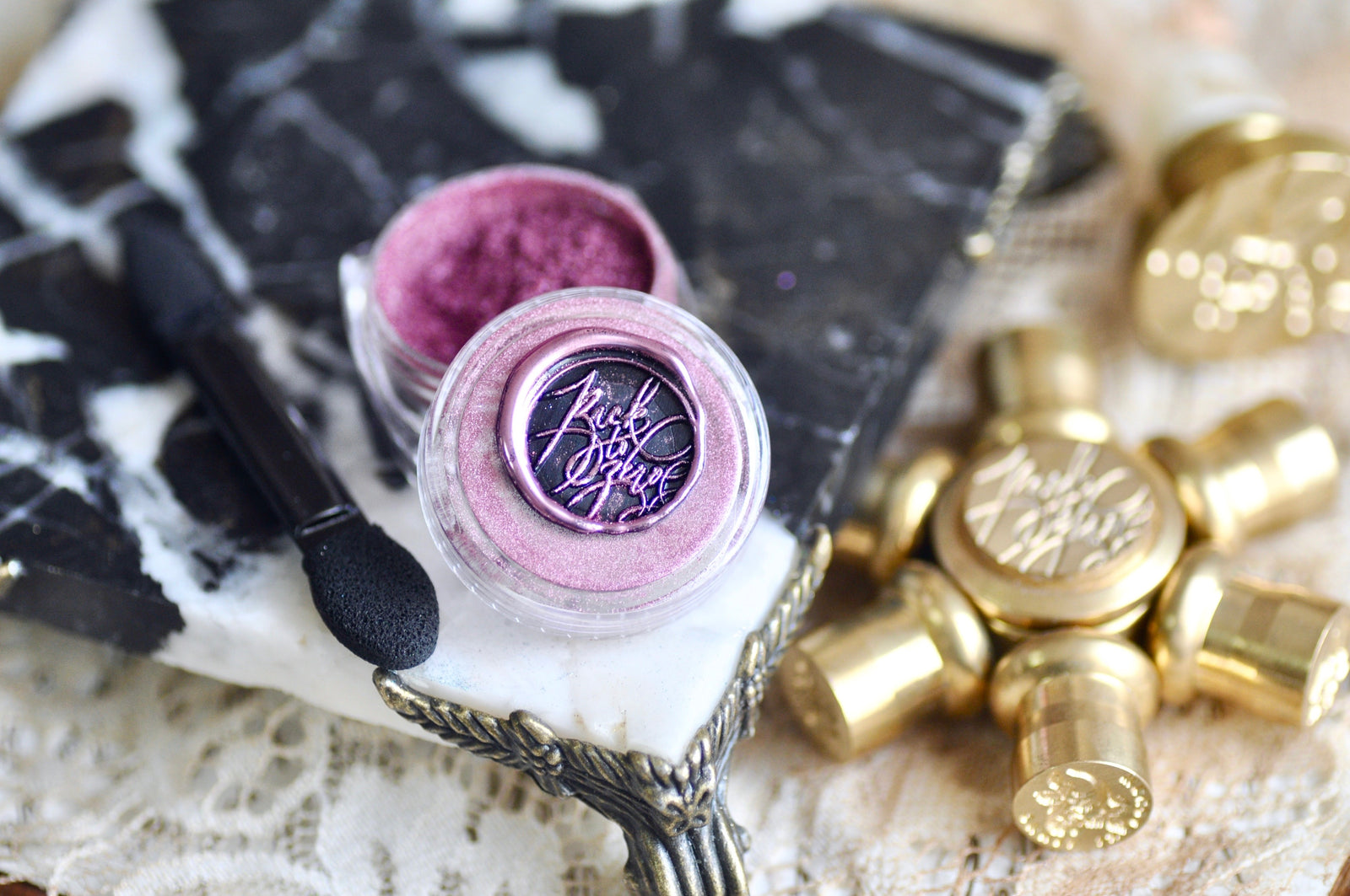 Chrome Metallic Highlight Powder for Wax Seal | Plum Pink
