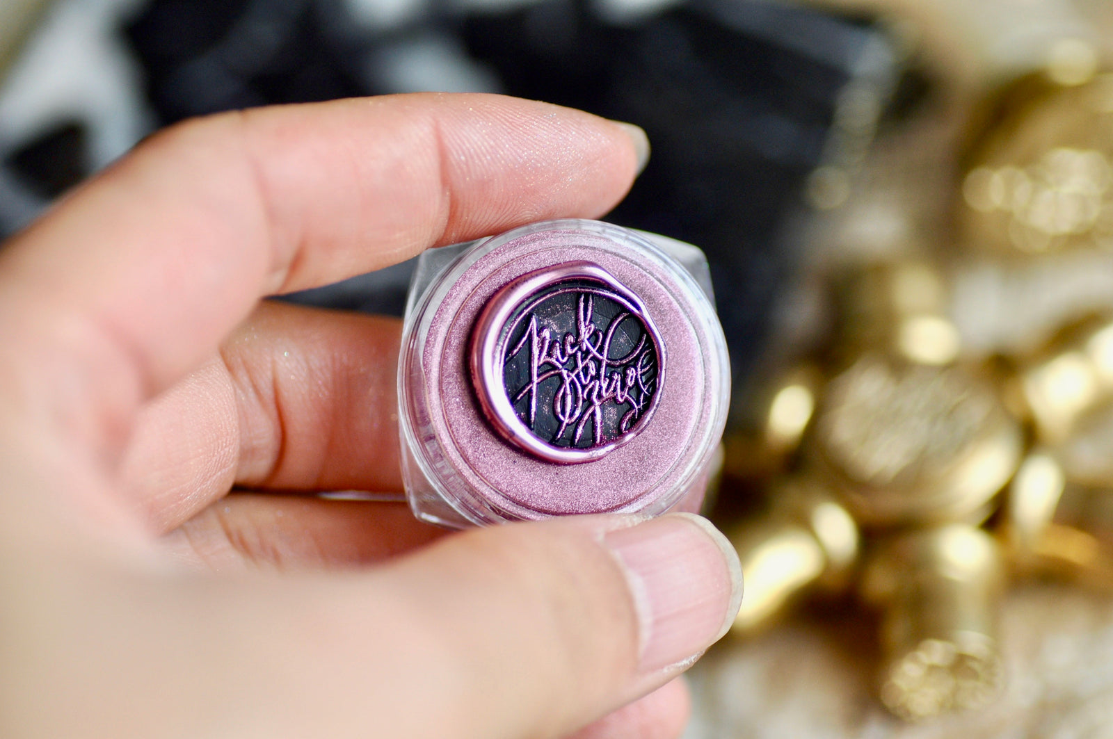 Chrome Metallic Highlight Powder for Wax Seal | Plum Pink