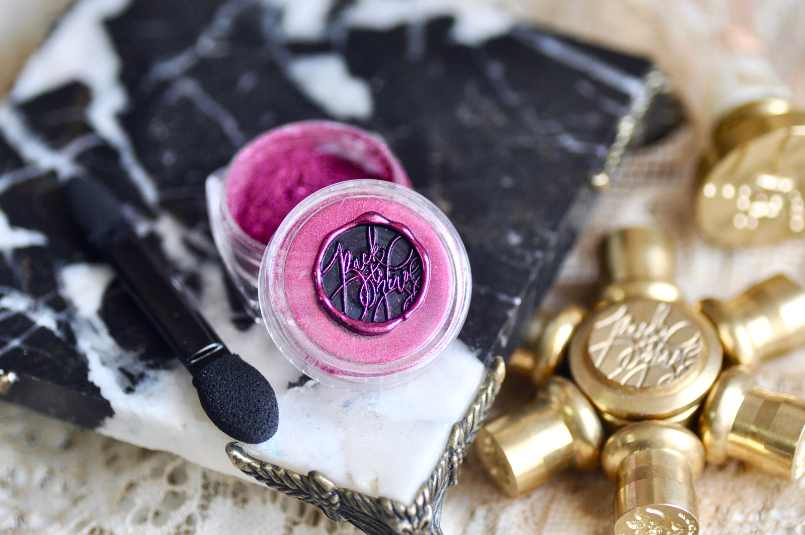 Chrome Metallic Highlight Powder for Wax Seal | Rasberry