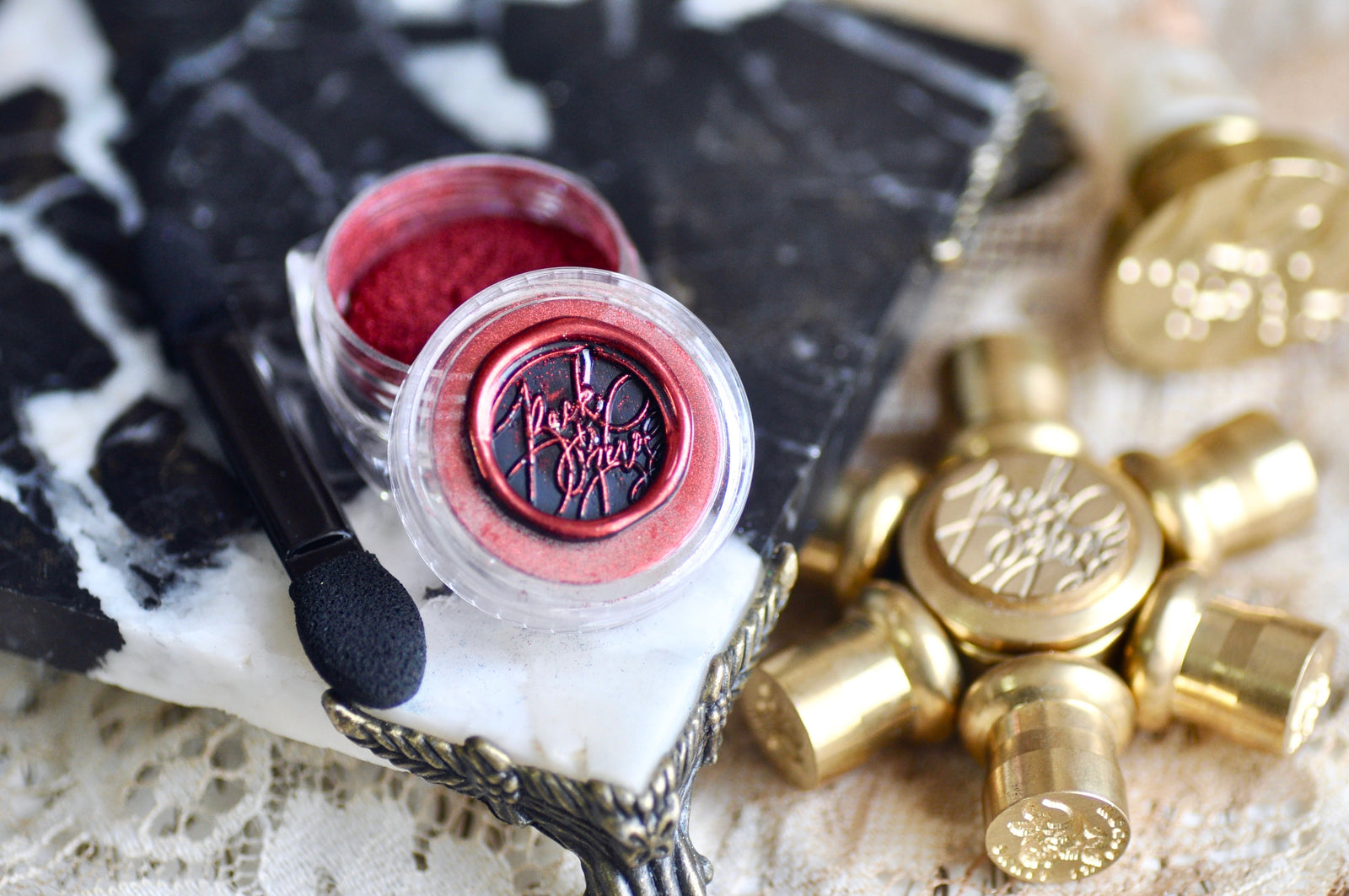 Chrome Metallic Highlight Powder for Wax Seal | Ruby
