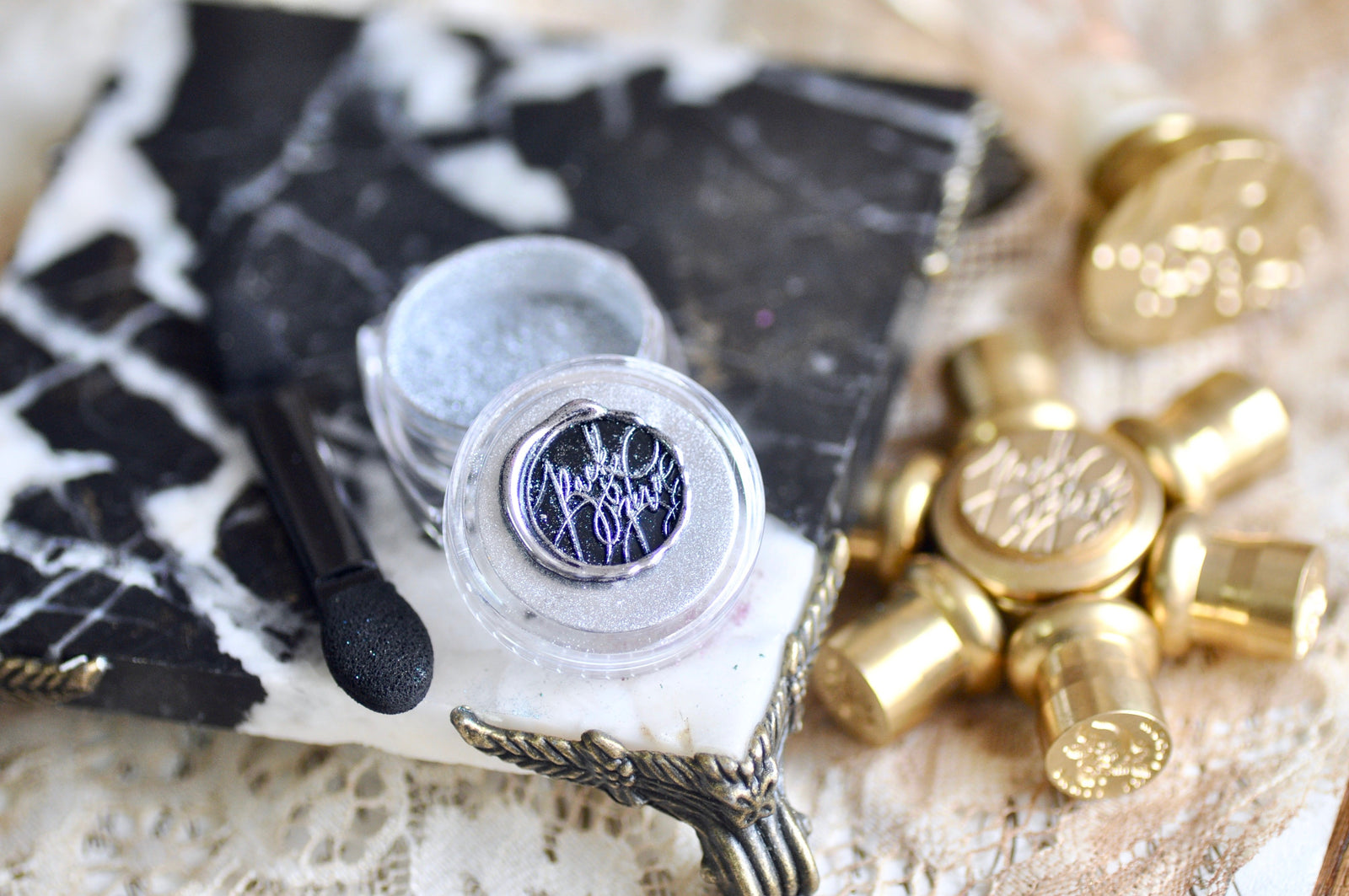 Chrome Metallic Highlight Powder for Wax Seal | Silver