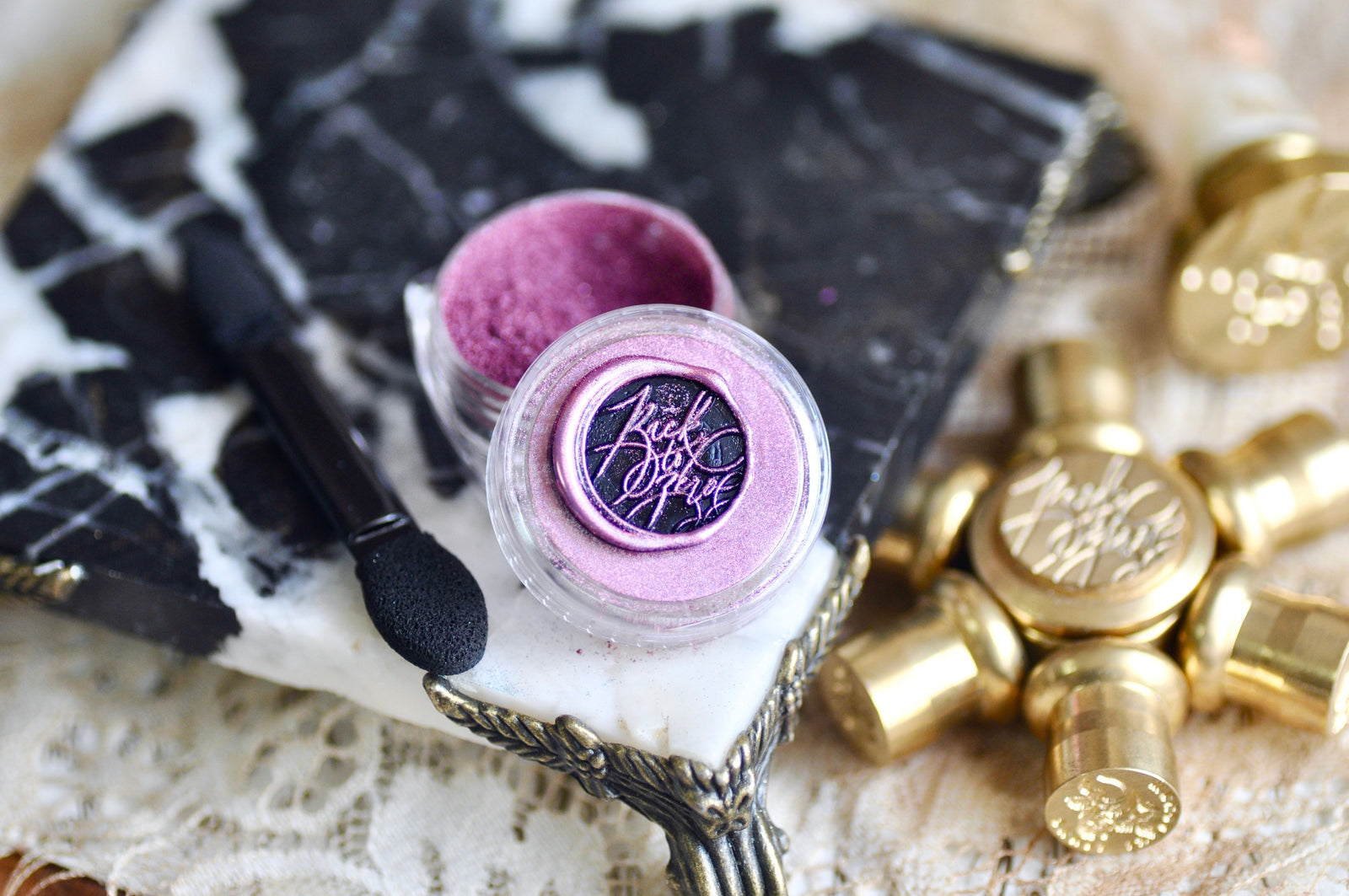 Chrome Metallic Highlight Powder for Wax Seal | Tea Rose