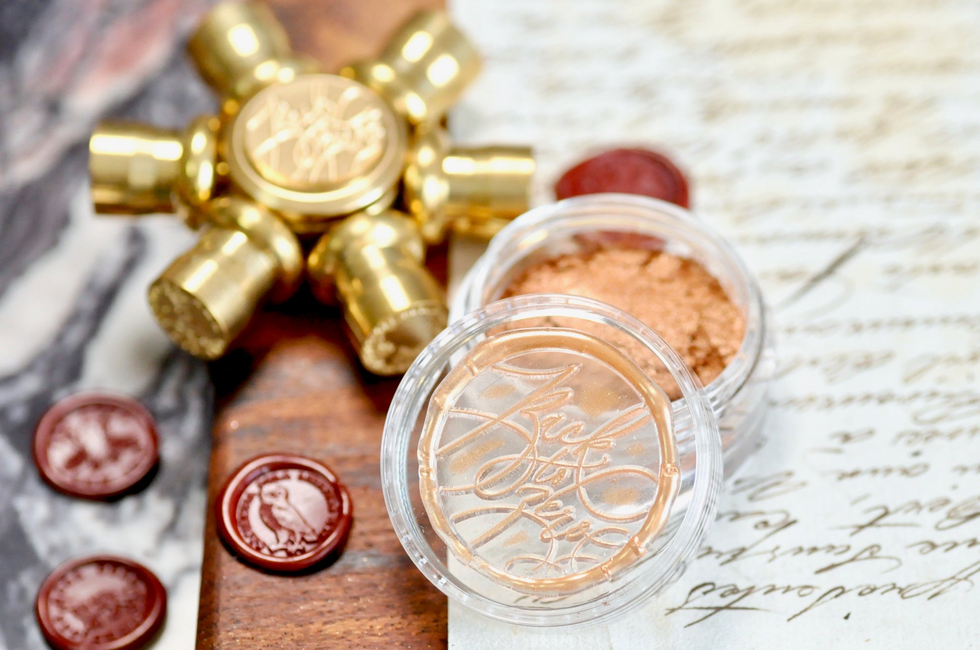 Metallic Highlight Powder for Wax Seal | Copper Gold