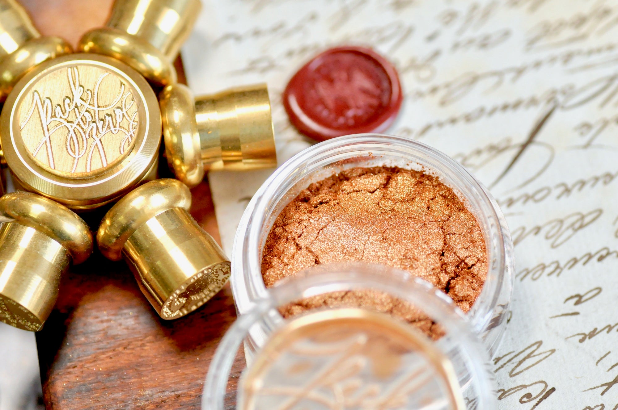 Metallic Highlight Powder for Wax Seal | Copper Gold