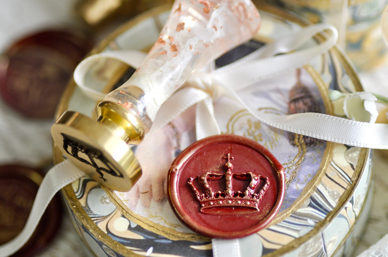 Crown 3D Emboss Wax Seal Stamp | B