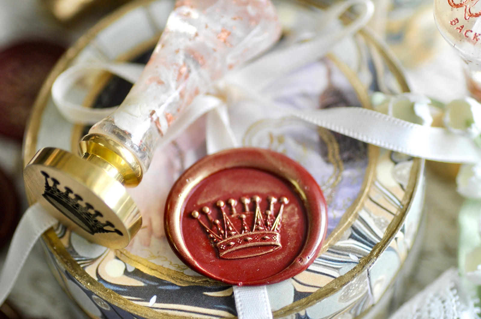 Crown 3D Emboss Wax Seal Stamp | C