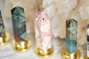 OOAK Rainbow Moonstone Point Tower Wax Seal Handle