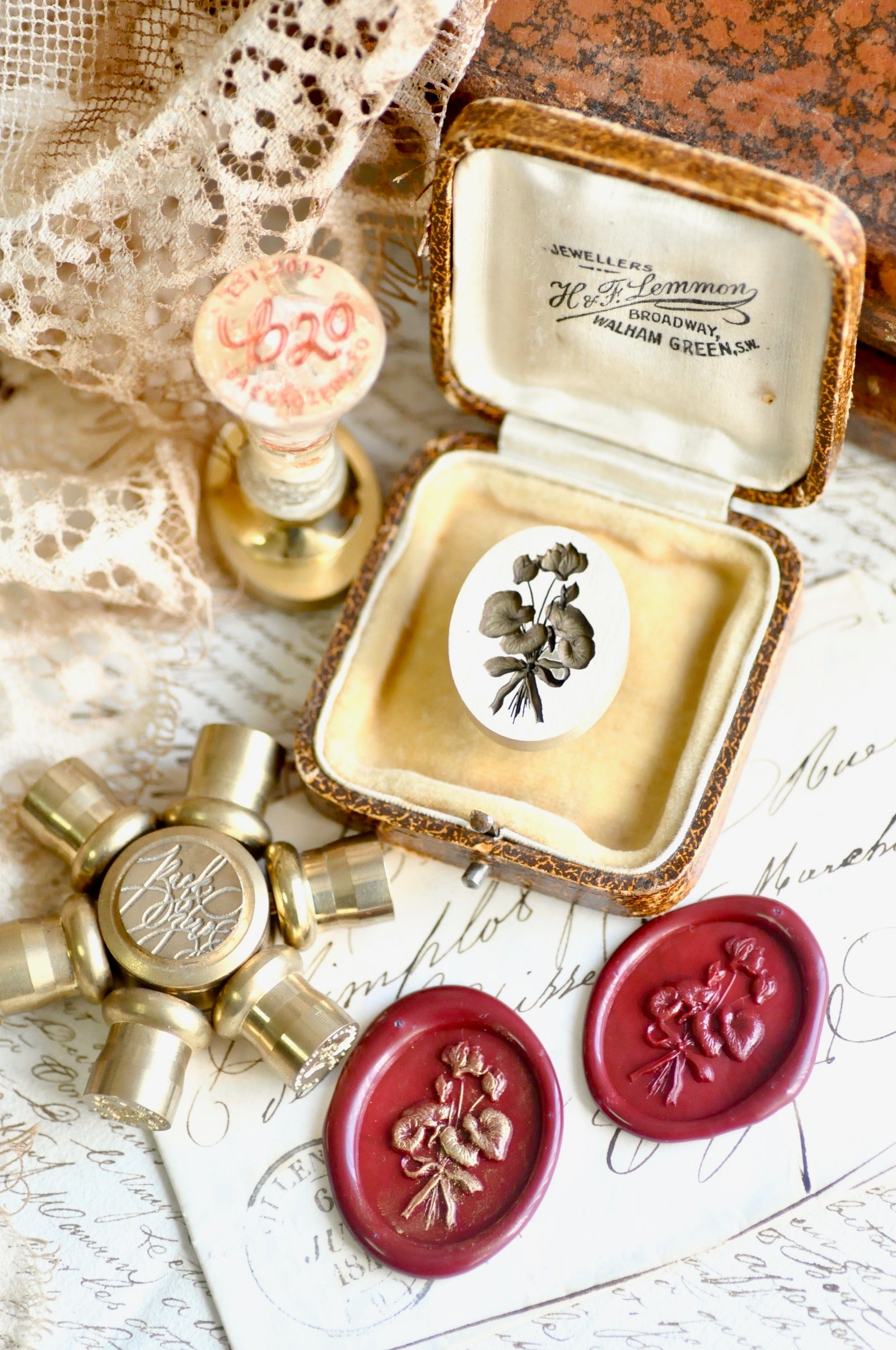 Floral Whispers: In Lieu of Speech Wax Seal Stamp | Cyclamen | With Grace (Pre-Order / Ship in March)