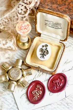 Floral Whispers: In Lieu of Speech Wax Seal Stamp | Cyclamen | With Grace (Pre-Order / Ship in March)