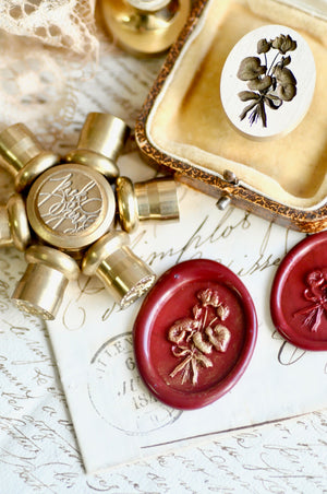 Floral Whispers: In Lieu of Speech Wax Seal Stamp | Cyclamen | With Grace (Pre-Order / Ship in March)