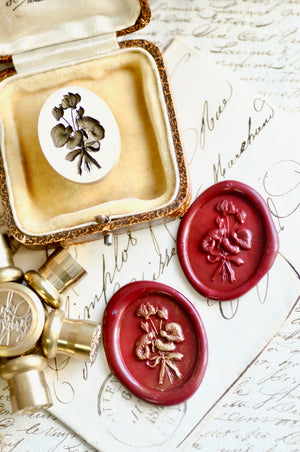 Floral Whispers: In Lieu of Speech Wax Seal Stamp | Cyclamen | With Grace (Pre-Order / Ship in March)