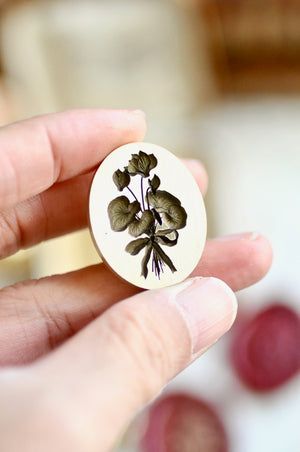 Floral Whispers: In Lieu of Speech Wax Seal Stamp | Cyclamen | With Grace (Pre-Order / Ship in March)