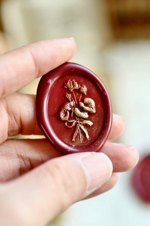 Floral Whispers: In Lieu of Speech Wax Seal Stamp | Cyclamen | With Grace (Pre-Order / Ship in March)