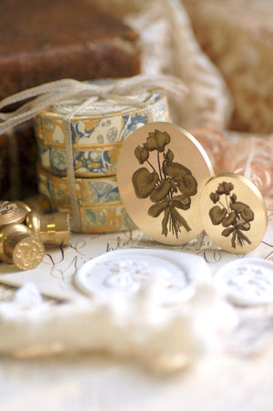 Floral Whispers: In Lieu of Speech Wax Seal Stamp | Cyclamen | With Grace