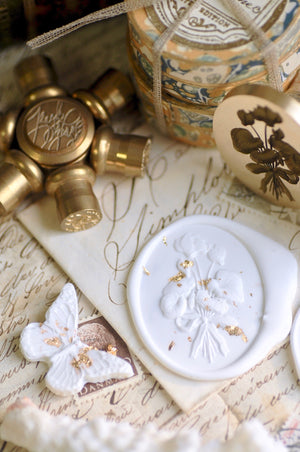Floral Whispers: In Lieu of Speech Wax Seal Stamp | Cyclamen | With Grace