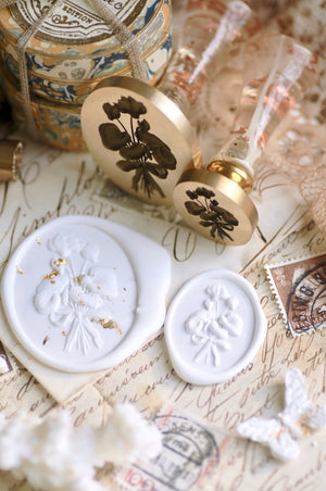 Floral Whispers: In Lieu of Speech Wax Seal Stamp | Cyclamen | With Grace