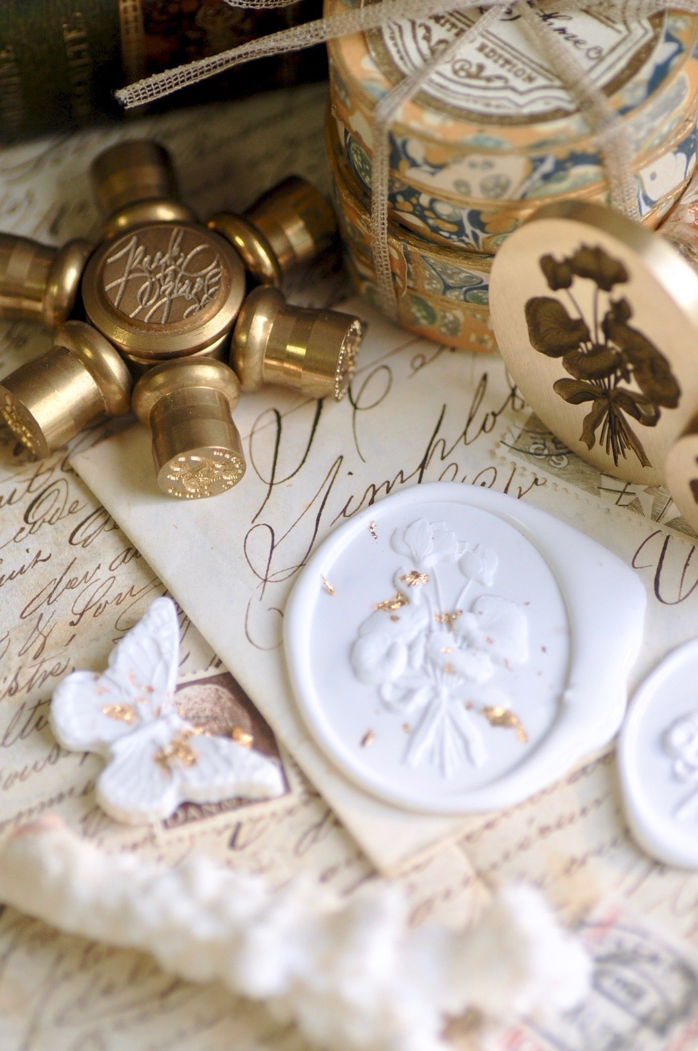 Floral Whispers: In Lieu of Speech Wax Seal Stamp | Cyclamen | With Grace