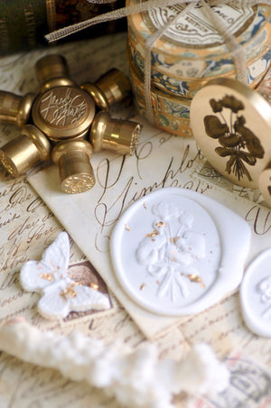 Floral Whispers: In Lieu of Speech Wax Seal Stamp | Cyclamen | With Grace