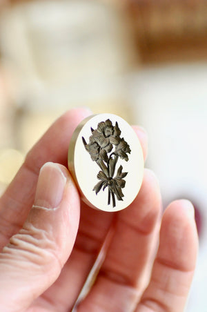 Floral Whispers: In Lieu of Speech Wax Seal Stamp | Daffodil | Hope Reborn (Pre-Order / Ship in March)