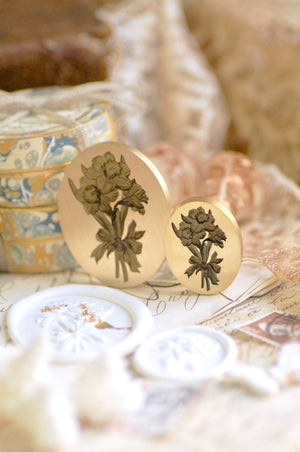 Floral Whispers: In Lieu of Speech Wax Seal Stamp | Daffodil | Hope Reborn