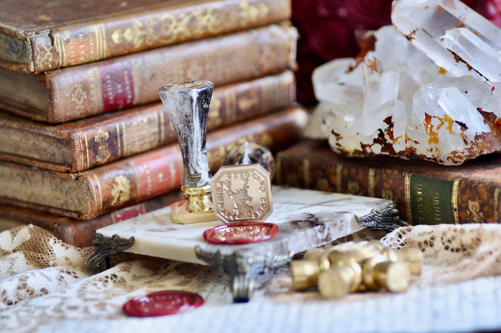 Deer Latin Motto Wax Seal Stamp | Wisdom | O