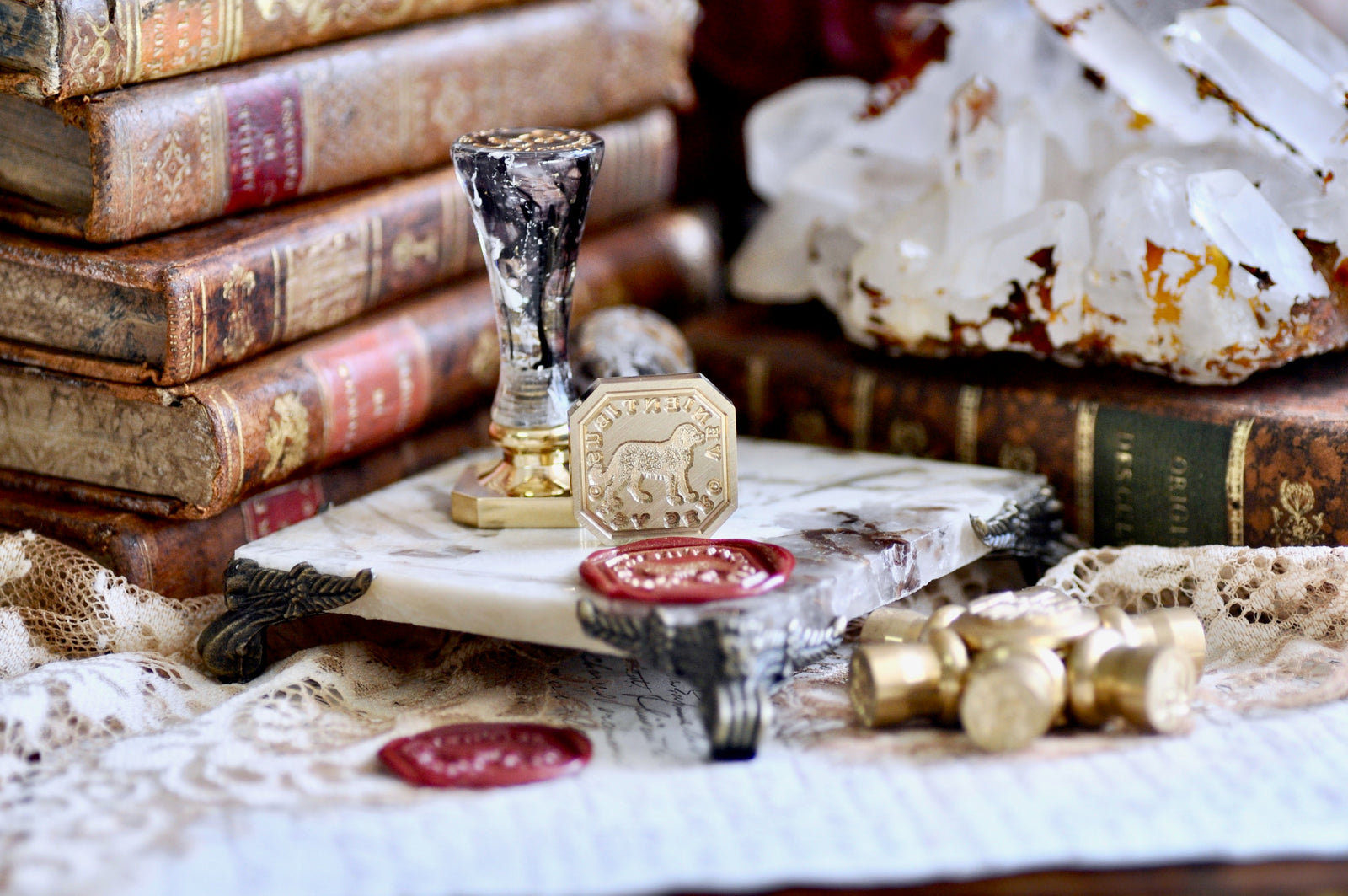 Dog Latin Motto Wax Seal Stamp | Ambitious | O