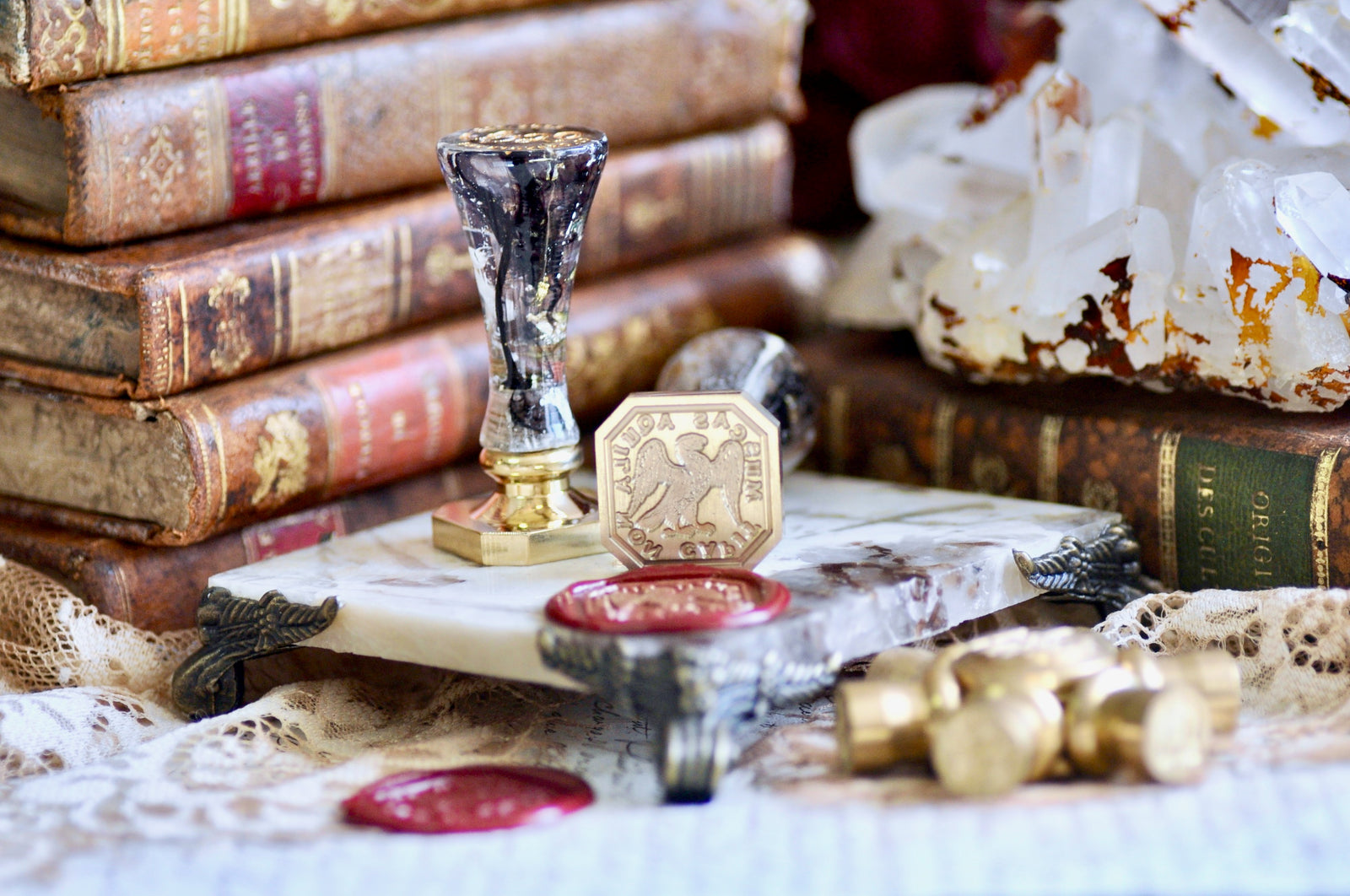 Eagle Latin Motto Wax Seal Stamp | Focus | O