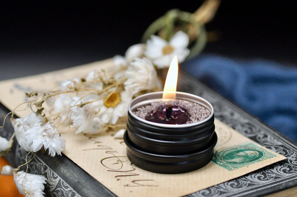 Shimmery Loose Beads Candle | Mini Purple