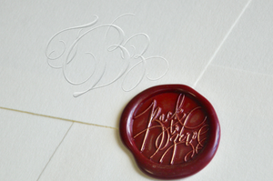 Triple Initials Cursive Monogram Embosser