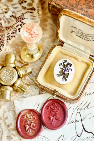 Floral Whispers: In Lieu of Speech Wax Seal Stamp | Forget-me-not | Remembrance (Pre-Order / Ship in March)