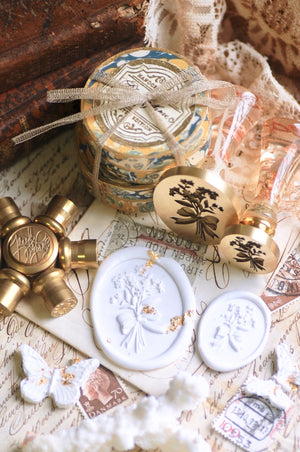 Floral Whispers: In Lieu of Speech Wax Seal Stamp | Forget-me-not | Remembrance