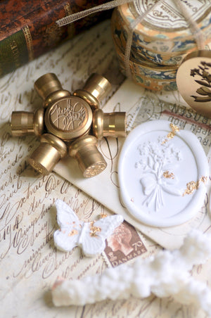 Floral Whispers: In Lieu of Speech Wax Seal Stamp | Forget-me-not | Remembrance