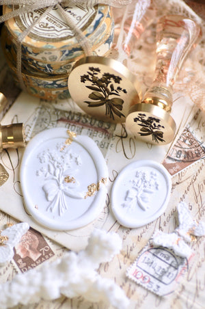 Floral Whispers: In Lieu of Speech Wax Seal Stamp | Forget-me-not | Remembrance