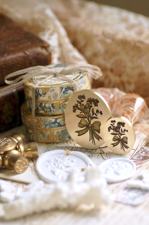 Floral Whispers: In Lieu of Speech Wax Seal Stamp | Forget-me-not | Remembrance