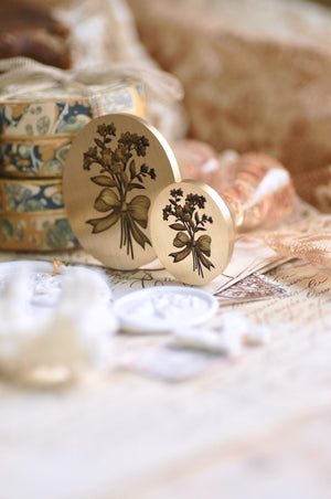 Floral Whispers: In Lieu of Speech Wax Seal Stamp | Forget-me-not | Remembrance