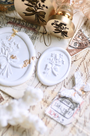 Floral Whispers: In Lieu of Speech Wax Seal Stamp | Forget-me-not | Remembrance