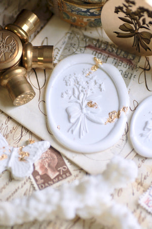Floral Whispers: In Lieu of Speech Wax Seal Stamp | Forget-me-not | Remembrance