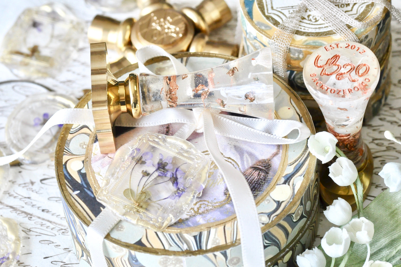 Rectangular Deco Frame 3D Emboss Wax Seal Stamp