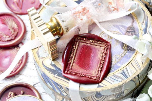 Rectangular Deco Frame 3D Emboss Wax Seal Stamp | Backtozero B20