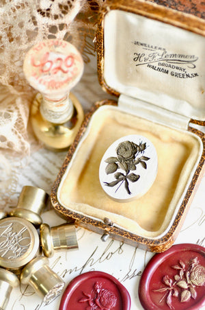 Floral Whispers: In Lieu of Speech Wax Seal Stamp | Garden Rose | Eternal Elegance (Pre-Order / Ship in March)