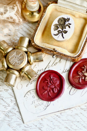 Floral Whispers: In Lieu of Speech Wax Seal Stamp | Garden Rose | Eternal Elegance (Pre-Order / Ship in March)