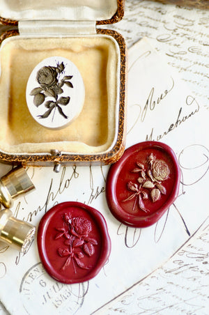 Floral Whispers: In Lieu of Speech Wax Seal Stamp | Garden Rose | Eternal Elegance (Pre-Order / Ship in March)